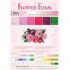 Leane Creatief A4 0.8mm Flower Foam Sheets 6pcs - Set 5 Red - Pink Colours