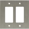 Franklin Brass 64927 Concave 2-Gang Double Decorator / Rocker / GFCI Device Wall Switch Plate Cover, Satin Nickel