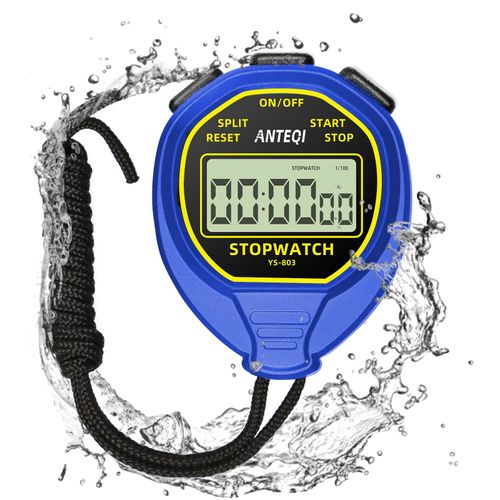 ANTEQI Waterproof Stopwatch Timer, Large Display Simple Stopwatch with ON/Off Function No Clock No Calendar No Alarm Basic Operation, Silent Stop Watch for Sports Coaches Swimming Running Training