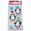 HOLIDAY TIME Christmas Winter Gel Window Clings - Penguins
