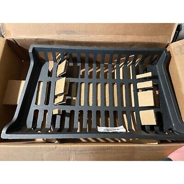 Heavy-Duty 27 in. Cast Iron Fireplace Grate Black with 4 in. Clearance