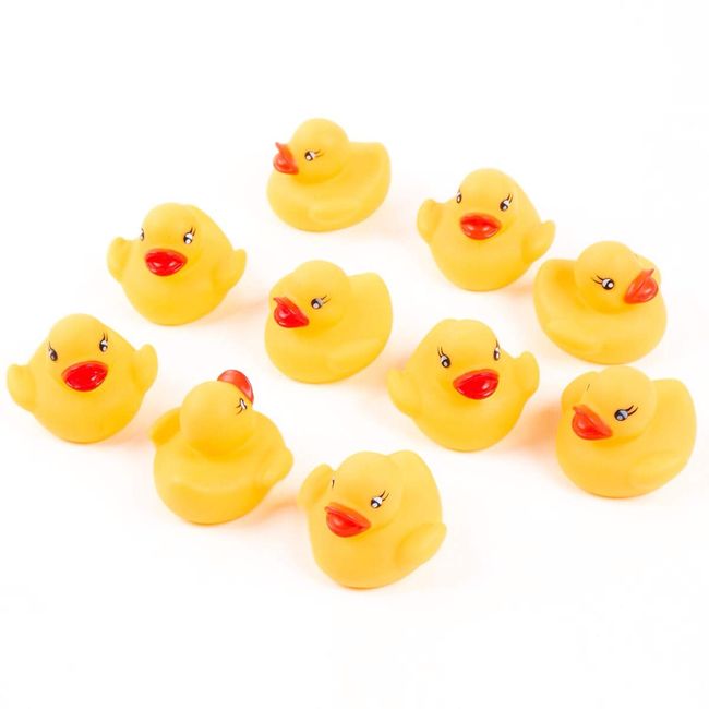 Hygienic and Secured! Duck Chan Bath Toy, No Hole, Easy Care Chin (10 Pieces)