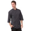 Chef Works Men's Brighton Chef Coat, Dark Grey, Small