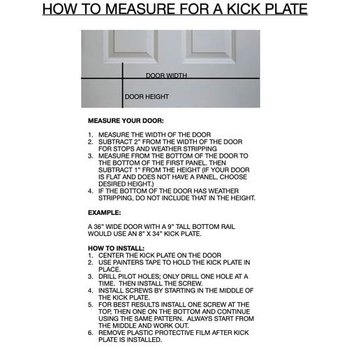 Don-Jo Hardware - Metal Aluminum Kick Plate - 3/64-inch Thick - Choose The Height and Width for Your Door (Brass Tone, 6'' X 34''), 90-KP
