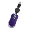 Hemobllo Mini USB Optical Mouse - Retractable Mouse Wired Mouse Mini Travel Mouse Computer Mouse Small Mouse Portable Mouse for Laptop Computer PC, Purple