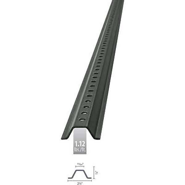 Tapco U-Channel Sign Post 6'L Green Post Holes 30" Down Post