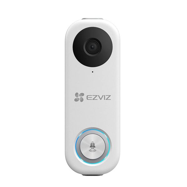 EZVIZ Wired Video Doorbell Camera, 2.4G/5G Dual Band Wi-Fi, 256 GB SD Card, No Subscription Fee, 1080P, AI Human Motion Detection, 5M IR Night Vision, 2-Way Audio, 170° View, Alexa/Google (DB1C)