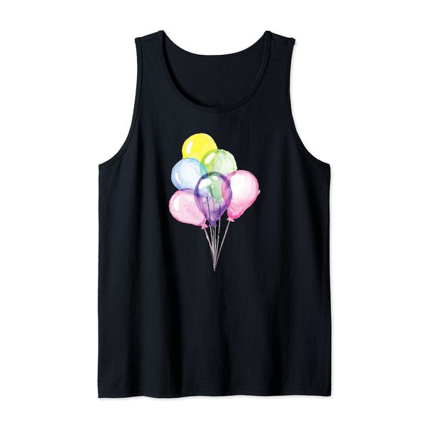 Six Watercolor Balloons Tank Top