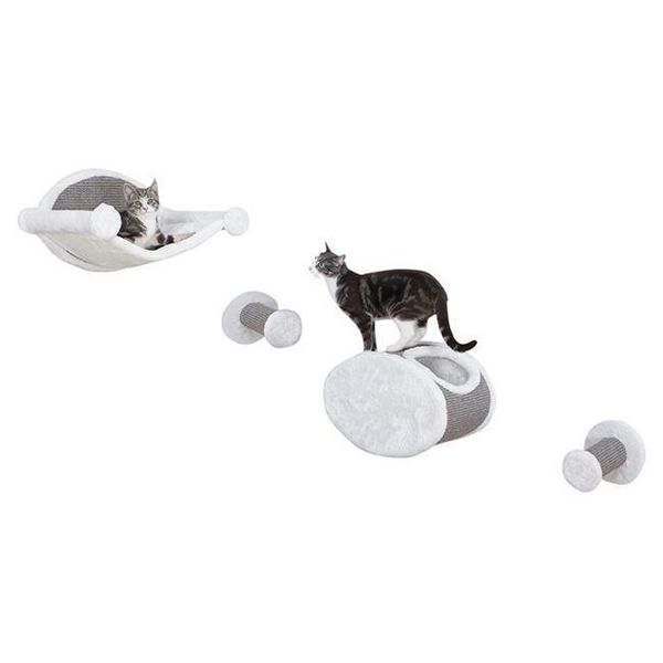 Trixie Pet Products 49923 Wall-Mounted Cat Lounging Set  Cream & Gray