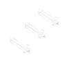 3pcs Invisible Flat Disk Nose Stud Bone Clear Acrylic Flexible Retainer Body Piercing 18G