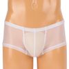 Men's Ultra Thin Stretch Fabric Low Rise Boxer Shorts White