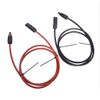 1 Pair 12 AWG Solar Panel Extension Cable Wire Connector 5ft Black + Red