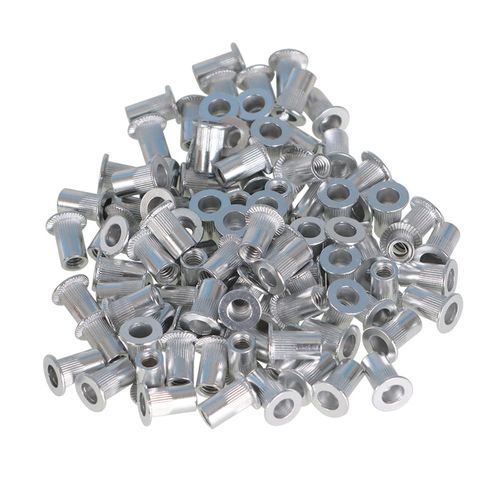 Thomletha 100 Pcs 8-32 Rivet Gun Nut UNC Aluminum Rivet Gun Nut Insert Nut Kit