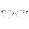 SA106 Womens Classic Mod Minimal Oval Rectangular Reading Glasses Grey Pink +1.5