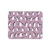 Purple Penguins Winter Scene Print Pattern PC Computer Rectangle Mouse Mat Pad