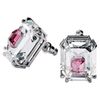 Swarovski Chroma Earrings, Pink, Rhodium plated