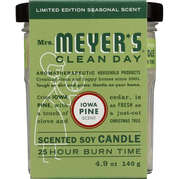 Mrs. Meyers Clean Day Candle - Iowa Pine, 4.90-Ounce (Pack of 2)