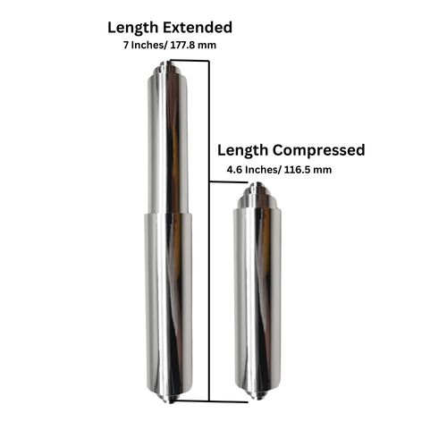 Toilet Paper Holder Spring Rod | Toilet Paper Roller Replacement | Standard & 7 Inch Size Toilet Paper Holder Replacement Rod (1, Chrome)