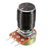 sourcing map 10K Ohm Variable Resistors Single Turn Rotary Carbon Film Taper Potentiometer with Knobs