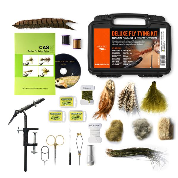 WETFLY Deluxe Fly Tying Kit with Book and Dvd. This Is Our Most Popular Fly Tying Kit.