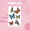6 Sheets Butterfly Temporary Tattoos, Colorful Butterfly Tattoo Stickers Waterproof Self-Adhesive Tattoos for Women Girls Daily Makeup Birthday Party Carnival (Mixed Styles)