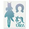 Sticker S "Mejiro McQueen Game Clothes" Metallic Gradient 52.8 ft (137 m)
