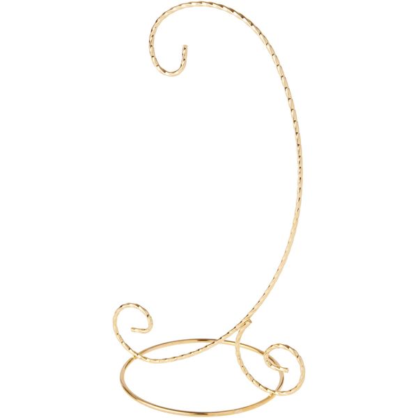 Bard's Twisted Gold-toned Ornament Stand, Medium, 9.5" H x 5.5" W x 5.5" D