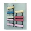 Wall-mounted foam roller holder organizer yoga mat Pilates 4-6 8-9, white 9