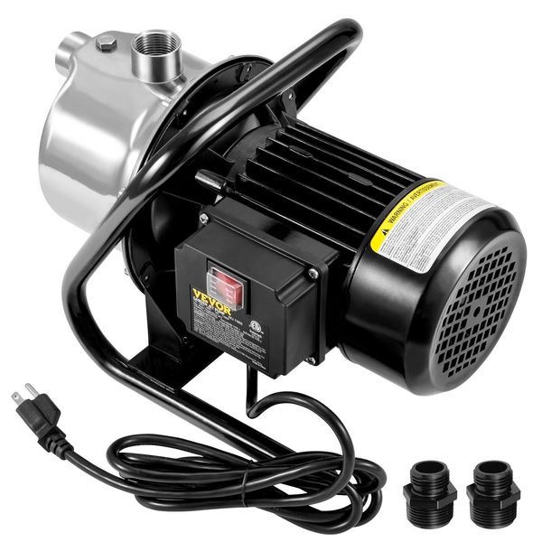 Shallow Well Pump Portable Garden Water Jet Pump 1.1HP 978 GPH 131 ft Head