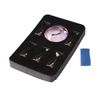 2 Set Magnetic Nail Tips Stand Holders Prefessional Manicure Tools Set Magnetic Alloy Nail Art Tip Practice Stand Set for Salon DIY and Practice Manicure (Pink and Purple)