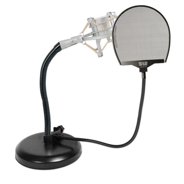 Samson MD5 Gooseneck Podcast Podcasting Mic Stand+Shockmount+Pop Filter