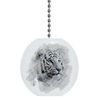 Carolina Hardware and Decor White Tiger Head Watercolor Solid Ceramic Fan Pull
