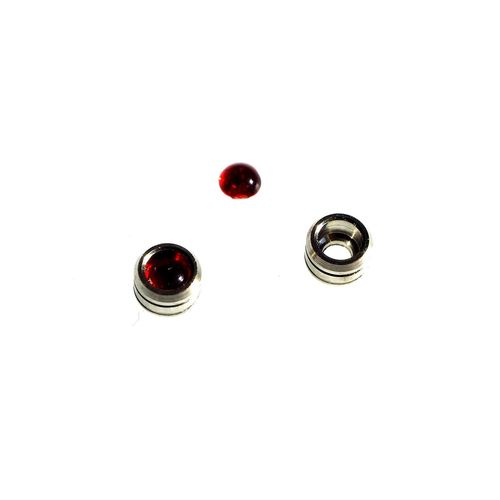 Oh.makasenet Plastic Model Parts Metal Mono Eye Sensor Scope (Φ0.1 inch (3 mm), Set of 3 of the Same Color) Gunpla (Red 01)