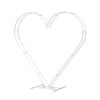 Wedding Arch Stand White Heart Shape Double Layers Wedding Backdrop Stand Metal