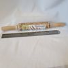 Natural Wood Rolling Pin Engraved Embossing Floral Pattern Biscuit Baking 14"
