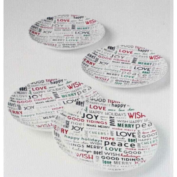 The Cellar Holiday Sayings Sentiments Salad Plates Set of 4