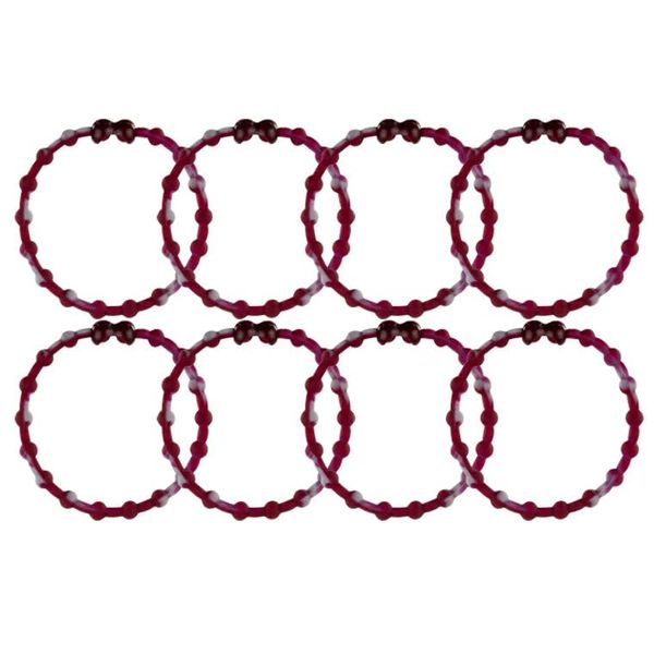 Marble Maroon PRO Hair Ties: Easy Release Adjustable for Every Hair Type PACK OF 8