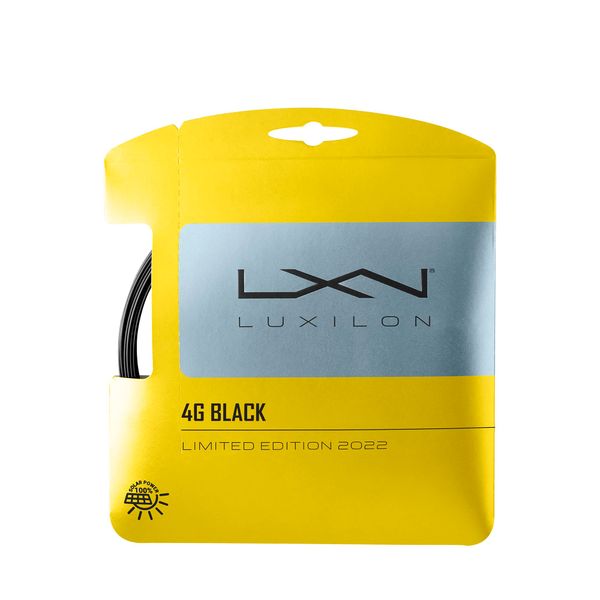 Luxilon 4G Tennis String, 12.2 m, Black, 1.25 mm,