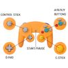 ONE250 2 Pack Classic Shock Joypad Wired Controller, Compatible with Wii NGC Gamecube Game Cube (Pink & Yellow)