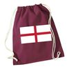 Flox Creative Maroon Drawstring Bag England Flag
