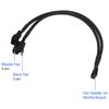 AITRIP 2 Pack Computer PC PWM Fan Splitter Cable 1 to 2 (4 Pin + 3 Pin)