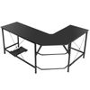 Desk Corner Computer L-Shaped Gaming Laptop Table Workstation Office Black 66"