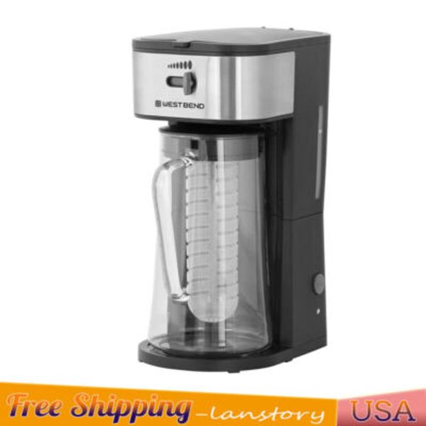 Countertop Iced Coffee Iced Tea Maker with Infusion Tube 2.75 Qt Office Home US