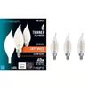 3PK EcoSmart40-Watt Equivalent BA11 Dimmable Candelabra E12 Fine Bendy Filament