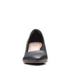 Clarks womens Linvale Jerica Pump, Black Leather, 9 US