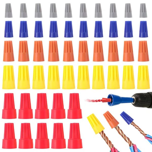 Wire Nut for Wire Stripper Twister Tool for Drill,50 PCS Wire Nuts in a Bag
