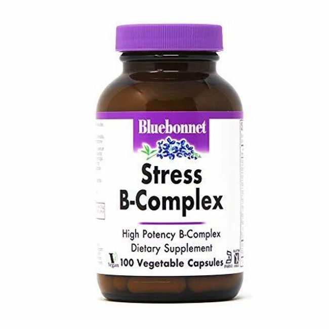 Bluebonnet Nutrition Stress B Complex, Vitamin B6, B12, Biotin, Folate, 100VegCt