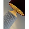Burgundy Velvet Leopard Print Drum Lampshade