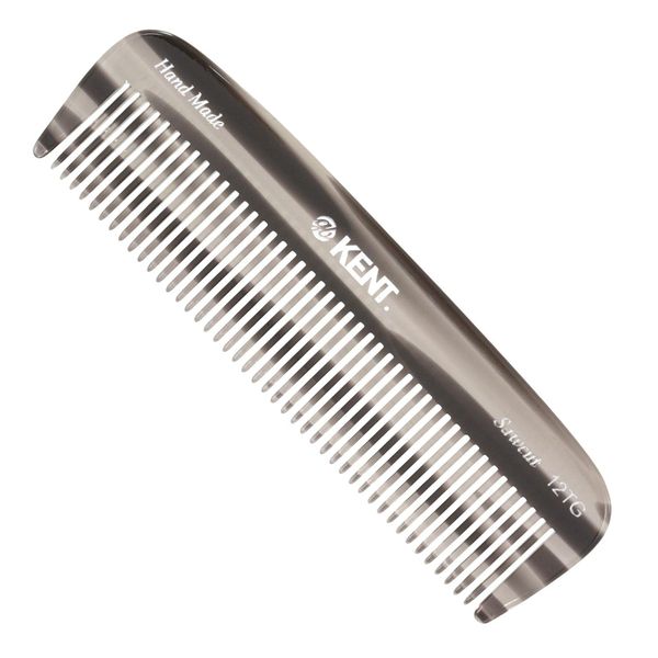 G.B.KENT British Royal Service 140mm Handmade Pocket Hair Comb Gray 12TG Women's Comb Luxury