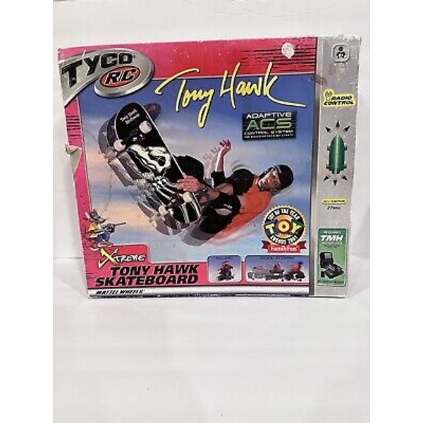 2001 TYCO XTREME R/C TONY HAWK SKATEBOARD Mattel Wheels  Worn/damaged Box